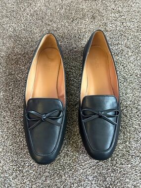 J. Crew Black Bow Loafers